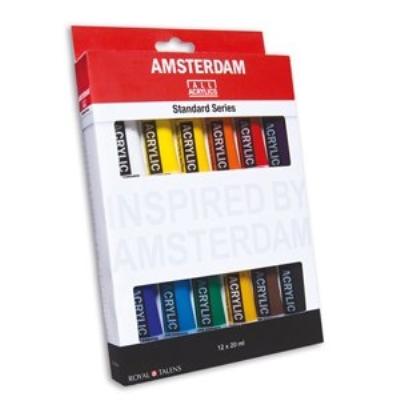 Royal Talens Acrylfarbe Amsterdam Introset II, 12 X 20 Ml Standard Series, Mit Wasser Verdnnbar, Kurze Trocknungs- Zeit, Beinahe