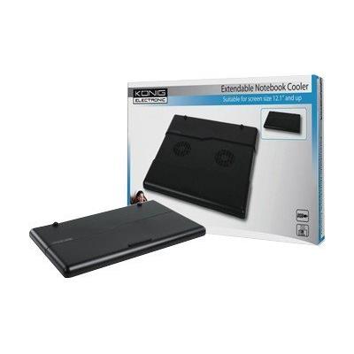 König CMP-COOLER110 - support d'ordinateur portable avec concentrateur USB 1 port et ventilateur de refroidissement