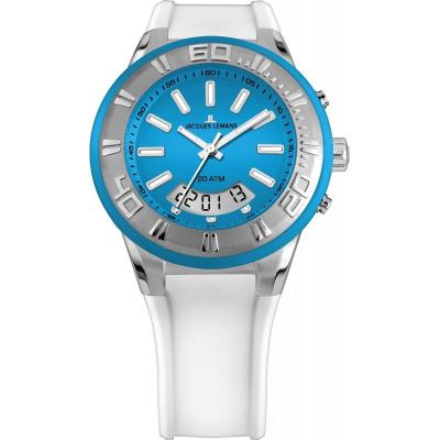Jacques Lemans 1-1786F Montre Homme Bracelet Silicone
