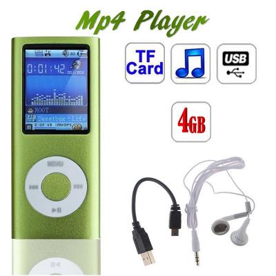 Lecteur audio-vidéo mp4 mémoire par carte de 4 gb - vert