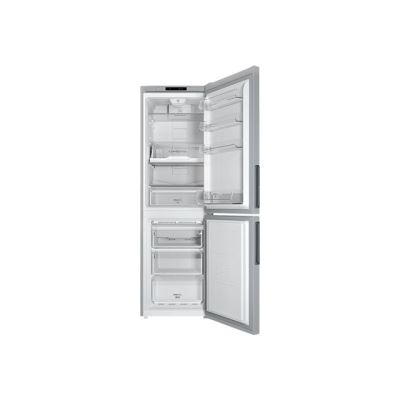 Hotpoint Ariston LH8 FF1I A - réfrigérateur/congélateur - congélateur bas - pose libre - argent vif