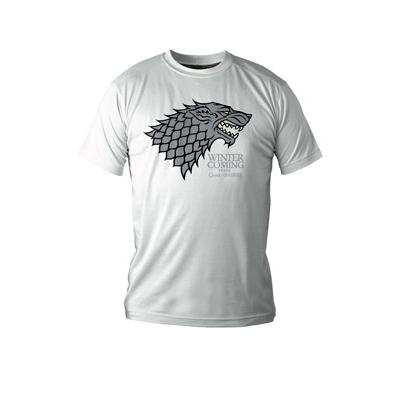 Le Trône de Fer - T-Shirt Stark Winter Is Coming blanc (XXL)