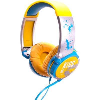 iDance Casque d'écoute Kiss Me 300 Argent/jaune/bleu