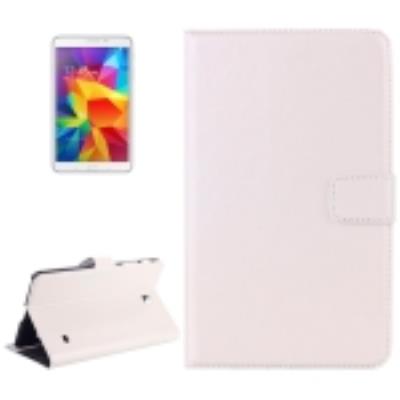 Galaxy Tab 4 8.0 T330 : Coque Housse Cuir (PU) Blanc « Texture Peau »