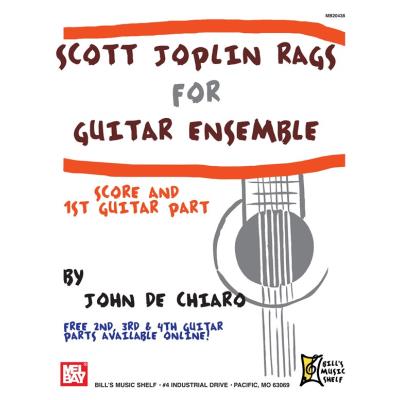 Partitions jazz&blues MEL BAY SCOTT JOPLIN - RAGS FOR GUITAR ENSEMBLE - GUITAR Guitare