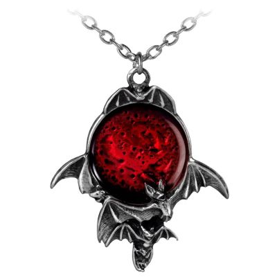 Pendentif Lune de Sang Alchimique Gothique