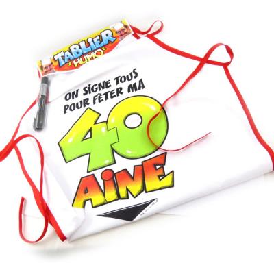Tablier dédicace '40 ans'