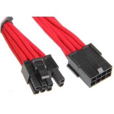Bitfenix 6+2 pin pcie extension cable 45cm sleeved red black 4716779445534