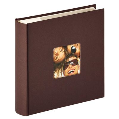 Walther Fun Memo Album de Design 200 F Album Photo Structure Couverture, Marron foncé, 24 x 22 cm