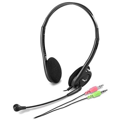 Genius HS-200C Kits Oreillette Casque Arceau Tête Connecteur(s):Jack 3,5 mm