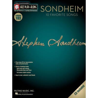 Partitions jazz&blues HAL LEONARD JAZZ PLAY ALONG VOL.183 - SONDHEIM + CD  Tous instruments