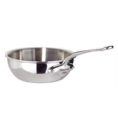 Sauteuse évasée bombée Mauviel acier inoxydable 18/10 multi couches 24cm