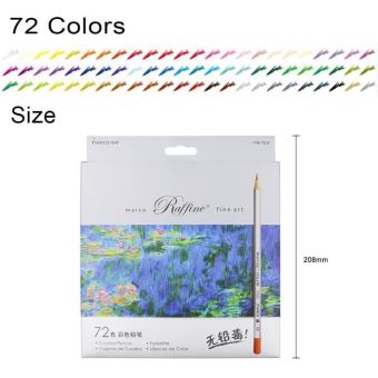 Crayons Aquarelle MARCO 72 Couleurs - Mines 2.9 Mm, Forme Hexagonale - Solubles à L'eau, Pinceau Inclus