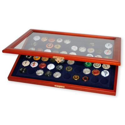 Vitrine en bois pour 60 capsules de Champagne