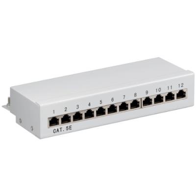 Cat patch panel cat5e 12 port shielded