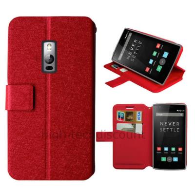 Housse etui coque pochette portefeuille pour OnePlus 2  - ROUGE