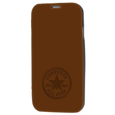 Converse Premium Booklet - Flip cover voor mobiele telefoon - polyurethaan - kastanjebruin - voor Samsung Galaxy S4