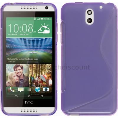 Housse etui coque silicone pochette gel fine pour HTC Desire 610 + film ecran - MAUVE