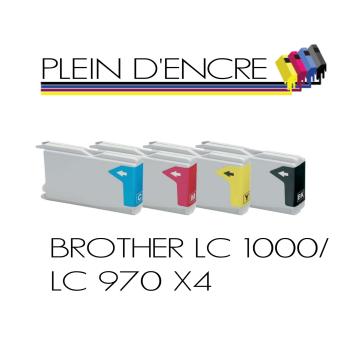 Lot De 10 Cartouches D'encre Compatibles Brother LC1000/LC970 - Multicolores, Génériques Neuves