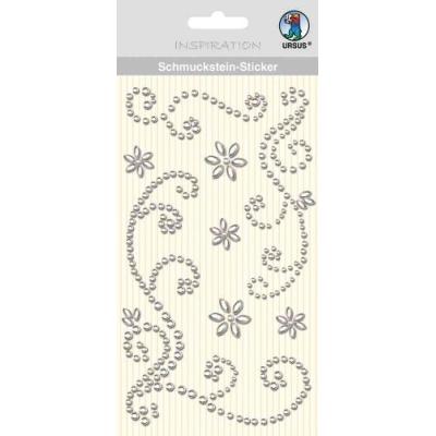 Ursus sticker pierre dcorative ornements, argent, auto- 75060001