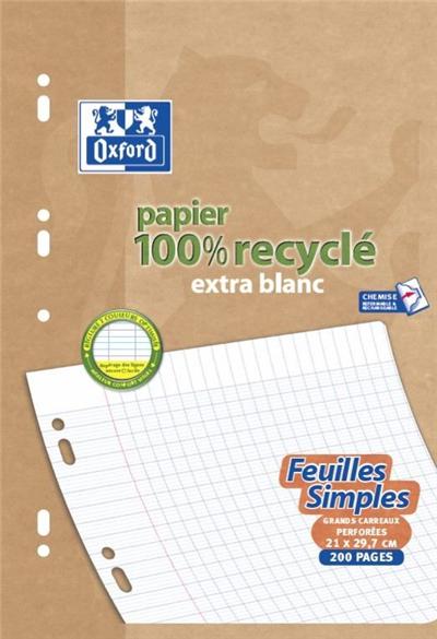 OXFORD - OXFORD Feuille Mobile Perforée 200 pages