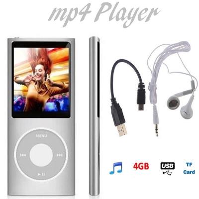 Lecteur mp4 mémoire par carte de 4 gb - silver