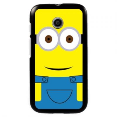 Coque noire pour Motorola Moto E Impression Mignon Personnage Sourire