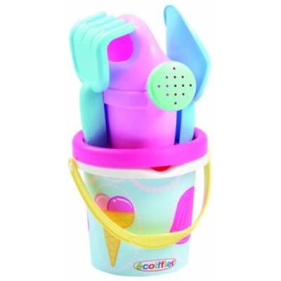ECOIFFIER - 233 - JEU DE PLEIN AIR - SEAU DÉCOR DÉLICES GARNI - 10 CM