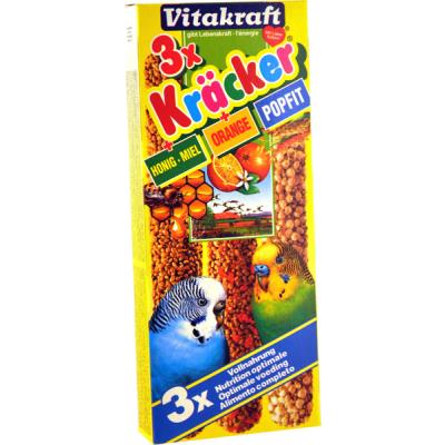 Meilleurs prix pour Kräcker Trio-Mix Miel Sésame/Orange/ Miel Pop-Fit Perruches P/3 - Vitakraft