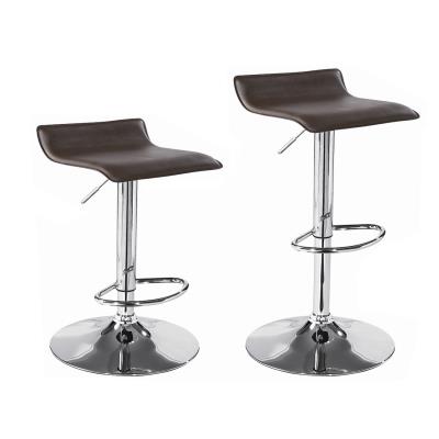 Paire de tabourets de bar Simili Cuir Noir