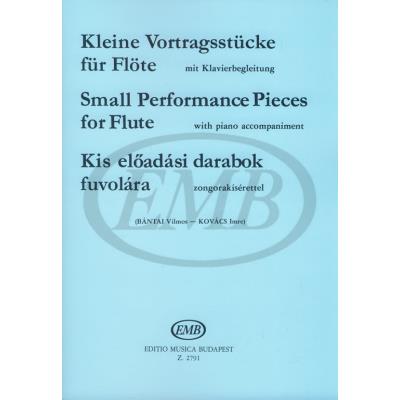 Partitions classique EMB (Editio Musica Budapest) SMALL PERFORMANCE PIECES - FLUTE ET PIANO Flûte traversière