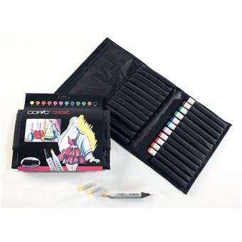 Set 12 marqueurs manga copic marker couleurs vives + trousse gratuite - copic