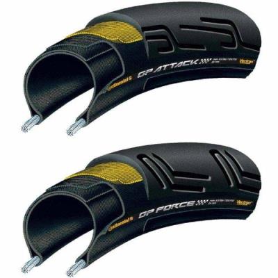 Continental grand prix force & attack pneu souple noir 700 x 22c (22-622)