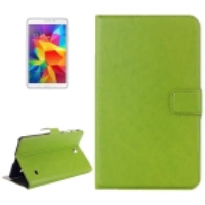 Galaxy Tab 4 8.0 T330 : Coque Housse Cuir (PU) Vert « Texture Peau »
