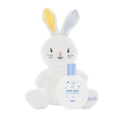 Coffret eau de senteur bébé avec doudou lapin garçon