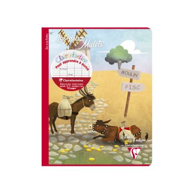 Cahier D?Écriture Grands Carreaux - 17 x 22 cm - Les Deux Mulets