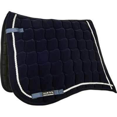 Tapis De Selle Antik Velours Dressage bleu marine