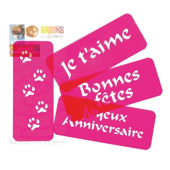 4 Pochoirs Pour Gateaux Rectangulaire Kit Creatif Achat Prix Fnac