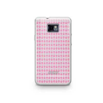 Coque Iluv rose design original Galaxy SII protege ecran inclus