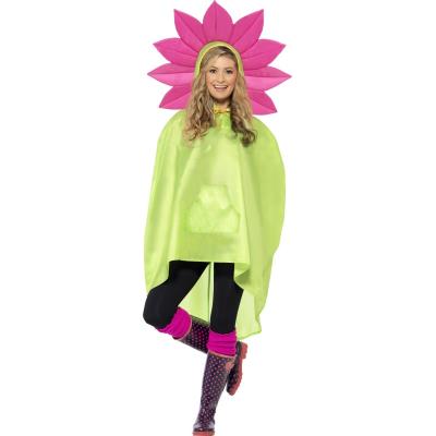 Poncho fleur adulte taille unique