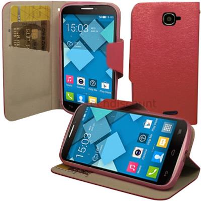 Housse etui coque pochette portefeuille pour Alcatel One Touch Pop C7 7041D + film ecran - ROSE