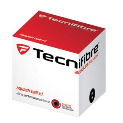 Balles squash Tecnifibre Double Yellow Dot 1 Balls - Taille :4 balls