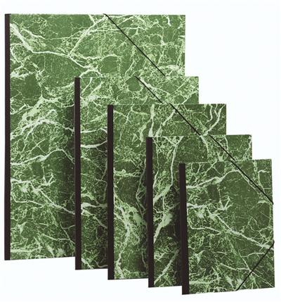 Carton à dessin Exacompta Papier marbré verni 26x33cm Elastiques
