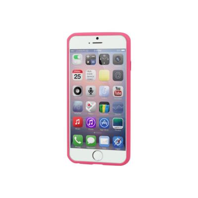 Muvit Customline Myframe - Achterzijde behuizing voor mobiele telefoon - polycarbonaat, thermoplastic polyurethaan (TPU) - roze - voor Apple iPhone 6