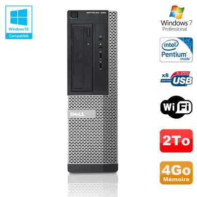 Pc dell optiplex 390 dt g630 2.7ghz 4go 2to graveur dvd wifi hdmi win 7 pro