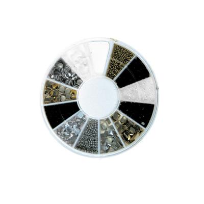 GLAM UP : Carrousel Nail Art - 12 compartiments - Strass Perles Fleurs ...