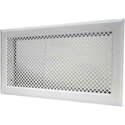 Dmo - Grille de cheminée avec précadre 345 x 195 mm couleur blanc
