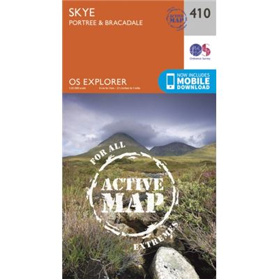 Os Explorer Map Active (410) Skye - Portree And Bracadale (Os Explorer Active Map) (Map)