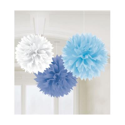 Boules de décoration bleues (x3)