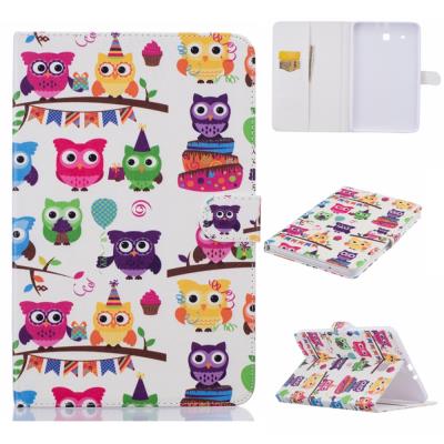 Etui en PU pour Samsung Galaxy Tab E 9.6 T560 - Various Hiboux
